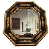 Baroque Style Antique Octagonal Mirror w/ Carved Gilded Motif. 32"x35"