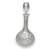 Bohemia Czech Republic Hand Cut Crystal Decanter w/ Stopper 11" tall