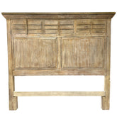 Bisque Coastal Wood Panel Queen Headboard 67Lx60H