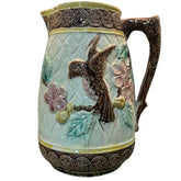 Antique Majolica Bird on Branch Pitcher "as is" 7Hx5.5W