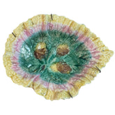 Antique Begonia Green & pink Leaf Plate 8L x 6W