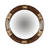 22" Round Maitland-Smith Gold Gilt Wooden Mirror