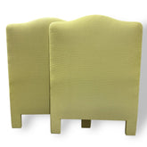 Pair of Green Upholstered Twin Headboards 39Lx53H