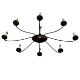 Oval 8 lIght Dark Bronze Chandelier 36Lx24Wx24H