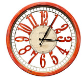 20" Orange Distressed FirsTime & Co Analog Wall Clock Mastered Limited Edition No. 101212