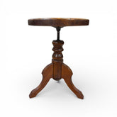 Antique Tonk Chicago New York Oak Adjustable Swivel Piano Stool Circa 1880's 14Wx20H