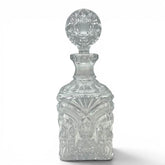 Crystal Square Decanter w/ Faceted Stopper