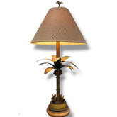 Chelsea House Palm Tree Table Lamp w/ Woven Shade 8Lx18Wx8H