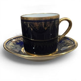Limoges Cobalt Blue Demitasse Cup & Saucer 4Lx4Wx2H