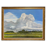 Joe Suroviec Coastal Marsh Landscape Original Oil on Canvas, Framed, 54Lx42H