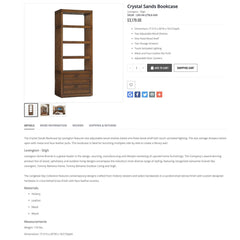 Pair of Crystal Sands Bookcase By: Lexington - Sligh 30Lx18Wx75H