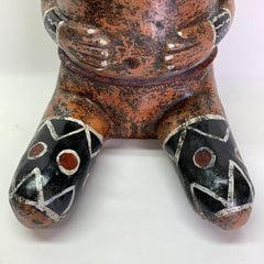 Mesoamerican Aztec Hand-painted Nude Female Kneeling Fertility Terracotta Statue 25 inches tall. Stunning & Heavy Piece. Old Piece, Repair on leg.