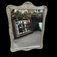 D. Milch & Son Vintage 1950's Silver Leaf Carved Mirror 35Wx49H
