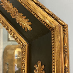 Baroque Style Antique Octagonal Mirror w/ Carved Gilded Motif. 32"x35"