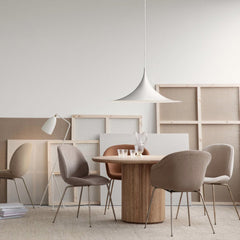 24" Matt White Semi Pendant by: Bonderup + Thorup, for Gubi (2 Available)