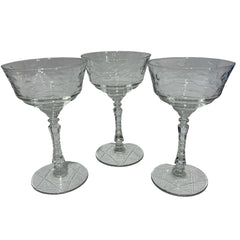 Arctic Rose Champagne/Tall Sherbet by Rock Sharpe set of 3