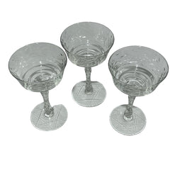 Arctic Rose Champagne/Tall Sherbet by Rock Sharpe set of 3