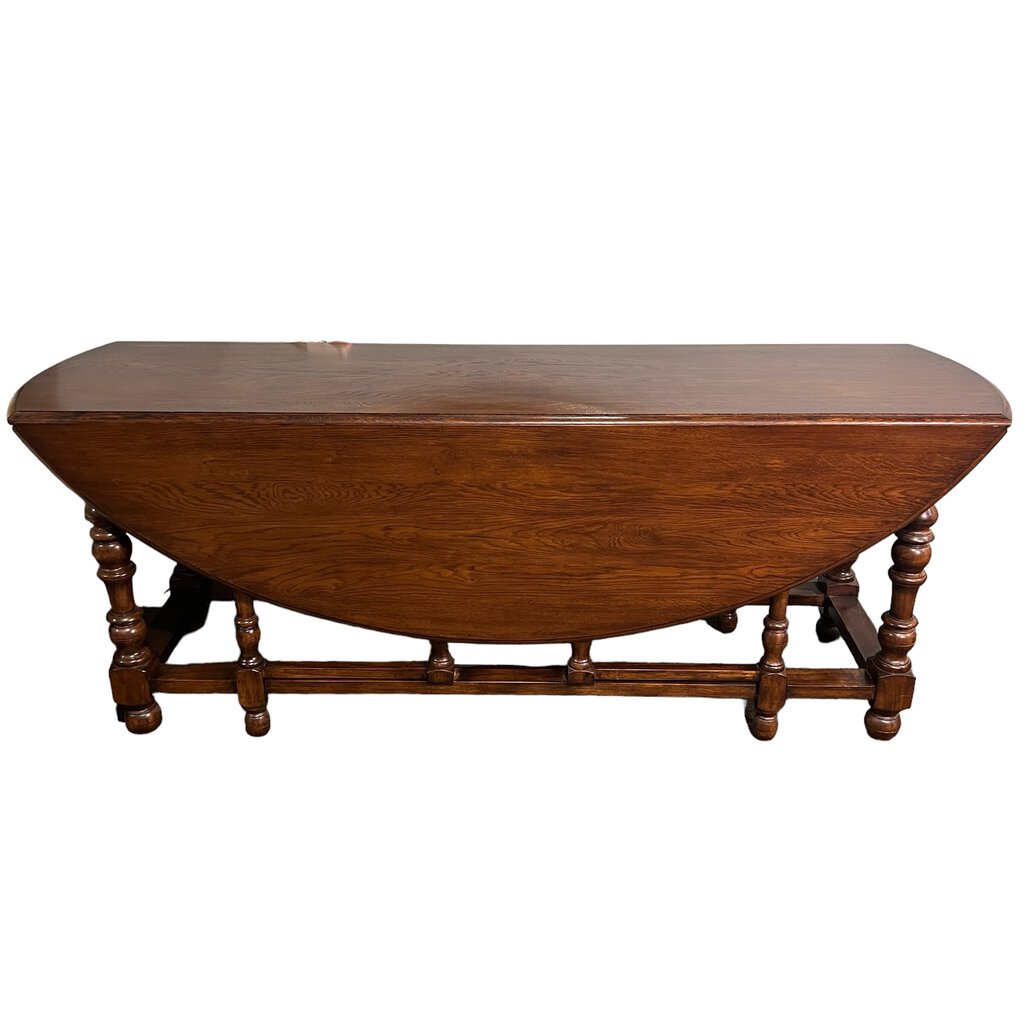Large Oak Drop-leaf Gate-leg Dining or EntryTable 78Lx58Wx30H (22"W Closed)