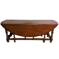 Large Oak Drop-leaf Gate-leg Dining or EntryTable 78Lx58Wx30H (22"W Closed)