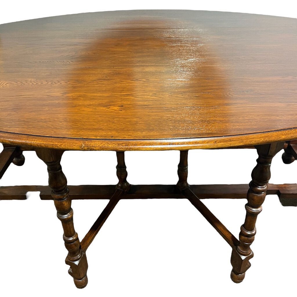 Large Oak Drop-leaf Gate-leg Dining or EntryTable 78Lx58Wx30H (22"W Closed)