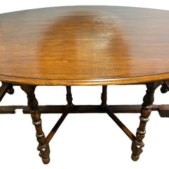 Large Oak Drop-leaf Gate-leg Dining or EntryTable 78Lx58Wx30H (22"W Closed)