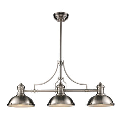 Elk Lighting 3 Light 1 Tier Linear Chandelier From The Chadwick Collection