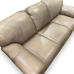 Omnia Tahoe 3 Seat Leather Sofa - Color Navajo Mushroom Top-Grain Italian Leather MADE IN USA 82Lx36Wx32H