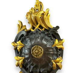Pair of Louis XV Style American Caldwell Wall Sconces w/ Gold Gilt Bronze Detail c.1880 10Wx11H (retrofitted for electricity)