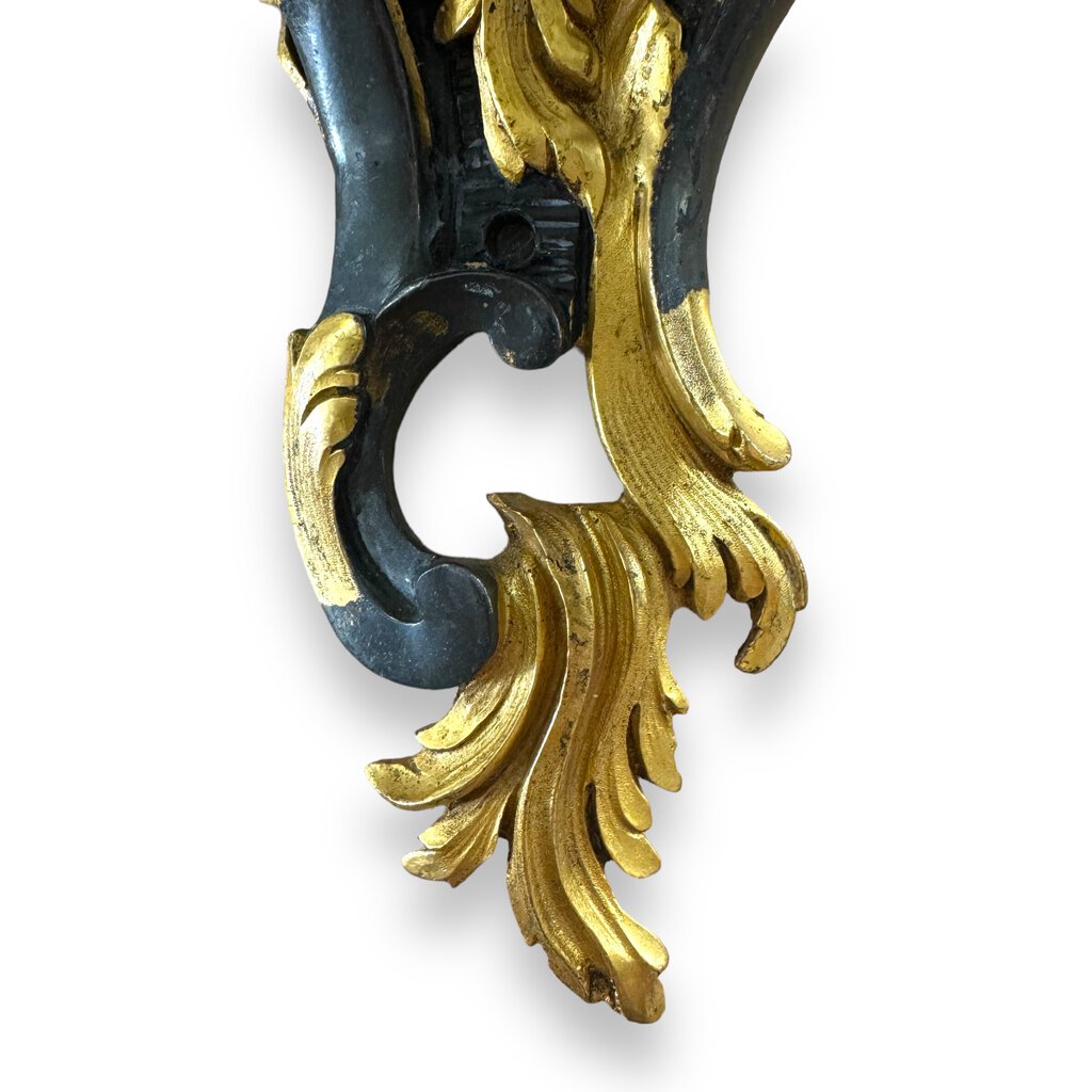 Pair of Louis XV Style American Caldwell Wall Sconces w/ Gold Gilt Bronze Detail c.1880 10Wx11H (retrofitted for electricity)