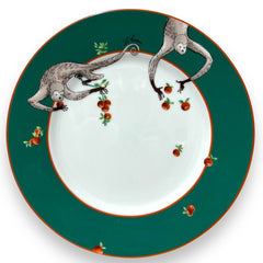 25pc Set of Limoges China Le Cirque Monkey Patterned Dishes from Le Cirque Restaurant, New York City