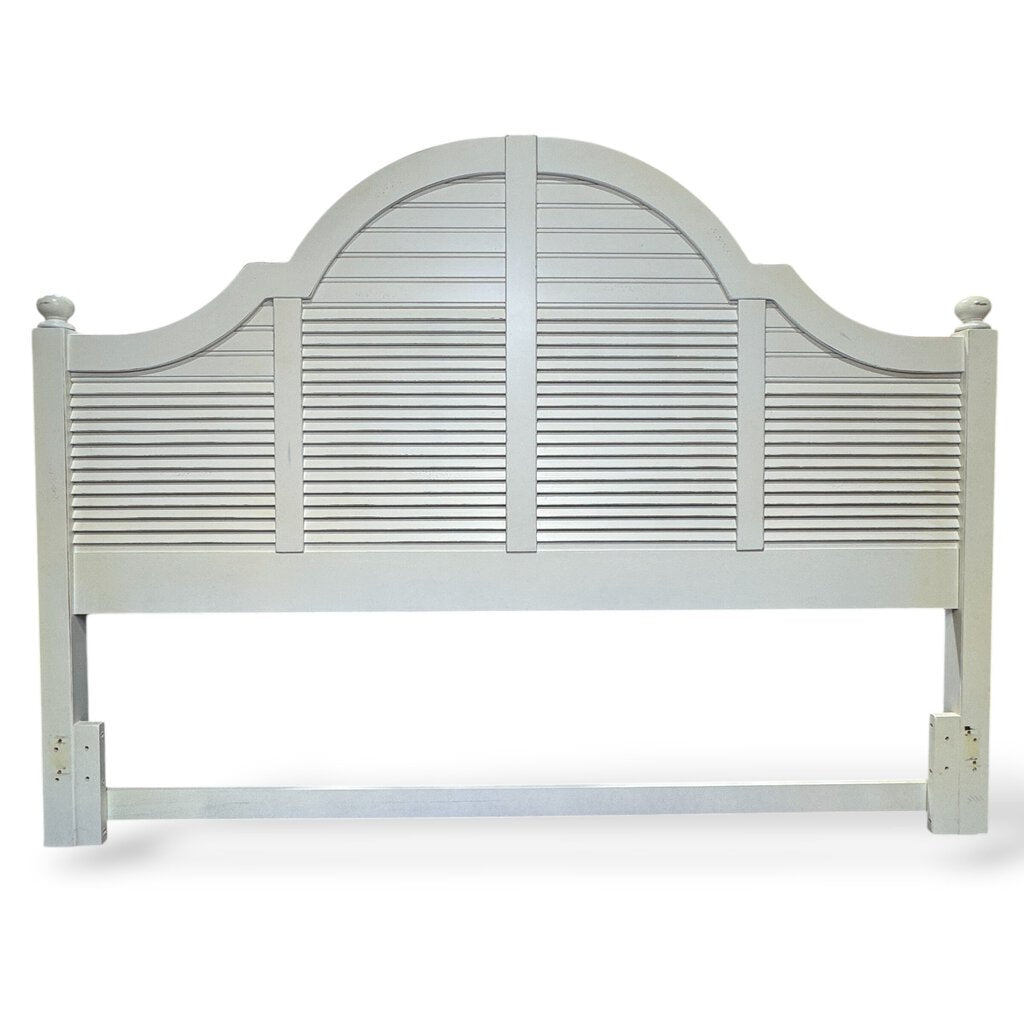 Lexington Coastal Distressed King White Shutter Headboard Made in USA 80Lx4Wx58H
