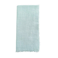 Bay Blue Cotton Gauze Fringe Napkins- Set of 4