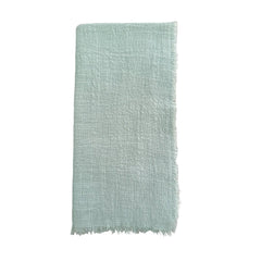 Mint Green Cotton Gauze Fringe Napkins- Set of 4