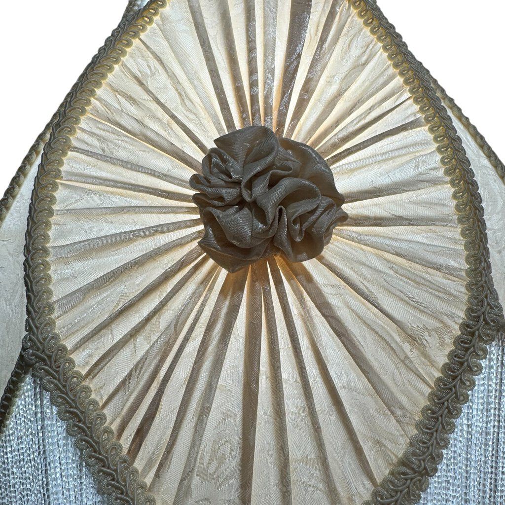 Brass & Crystal Lamp w/ Dale Tiffany Co. Handmade Glass Beaded Shade
