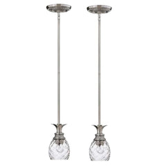 Hinkley Plantation PAIR of Pendant Lights in Polished Antique Nickel Finish 48"H