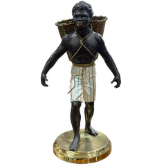 Pair of 14" Petites Choses Blackamoor Nubian Men w/ Baskets