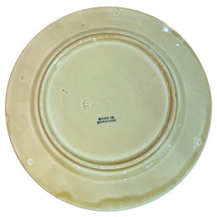 Made in Germany Majolica Cherry Yellow Basket Weave Plate 8.5
