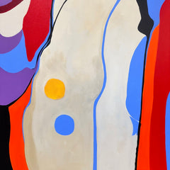 "Liquid Love" by: American Modernist Abstract Expressionist Barbara Krumpp Acrylic on Canvas 2018 60Lx48H