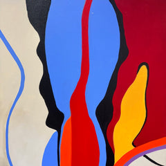 "Liquid Love" by: American Modernist Abstract Expressionist Barbara Krumpp Acrylic on Canvas 2018 60Lx48H