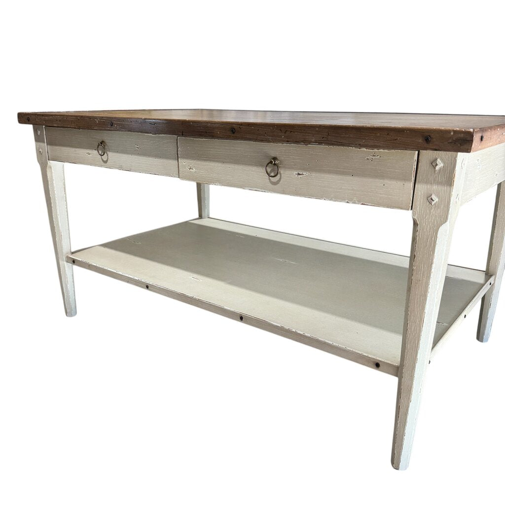 Century Coastal Distressed Coffee Table by Monarch Fine Furniture 42Lx26Wx22H