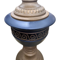 Fredrick Cooper Blue & Gold Metal Tabler Lamp w/ Shade 16Wx29H