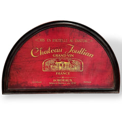 Chateau Joullian Grand Vin Bordeaux France Red Metal Wine Wall Art 38Wx23H