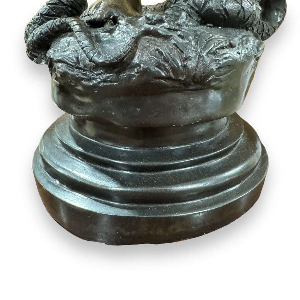 "Lady Justice" also Greek Goddess Themis of Earth & Law Bronze Statue on Marble Pedestal Sword & Scales 15Wx30H