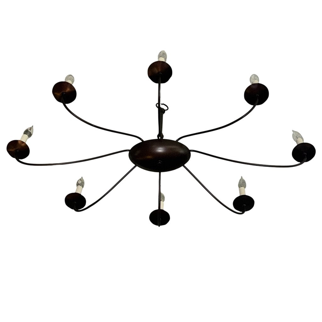 Oval 8 lIght Dark Bronze Chandelier 36Lx24Wx24H