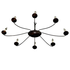 Oval 8 lIght Dark Bronze Chandelier 36Lx24Wx24H