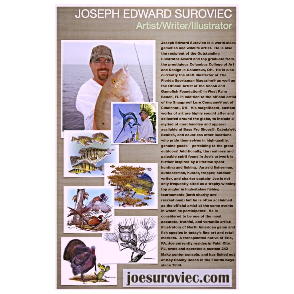 Hooked Marlin Oil Painting by: World-Class Gamefish & Wildlife Artist J. Suroviec 53Lx41H