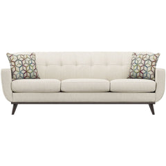 Lightly Used Mid-Century Style East Side Apartment Sofa w/ Chenille Upholstery Color Sand 92Lx37Wx34H (2 Sofas & Chair Available)
