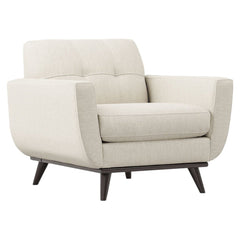 Lightly Used Mid-Century Style East Side Apartment Club Chair w/ Chenille Upholstery Color Sand 40Lx37Wx34H (2 Sofas & Chair Available)