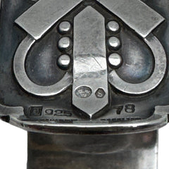 MCM Danish Georg Jensen Solid Sterling Silver Bangle Bracelet by: Harald Nielsen (1892-1977)