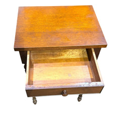 Pair of American Sheraton Solid Cherry Wood One-Drawer Nightstands / Sidetables 18Lx14Wx29H